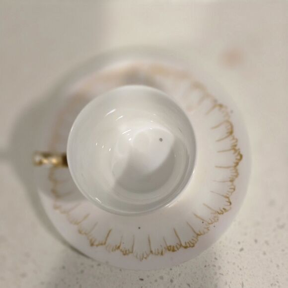 Limoges France Demitasse Cup & Saucer Hand Painted Gold c.1900 - Picture 10 of 12